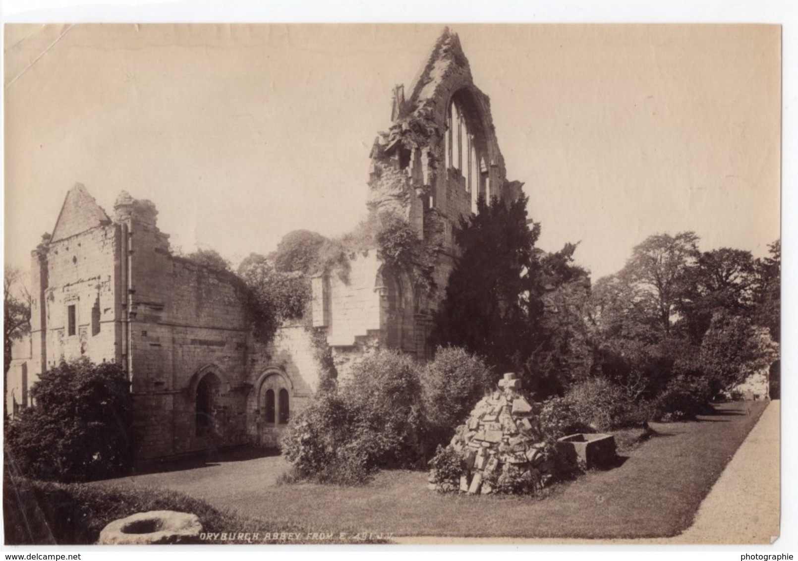 Ecosse Abbaye De Dryburgh Abbey Ruines Ancienne Photo James Valentine 1880 - Anciennes (Av. 1900)