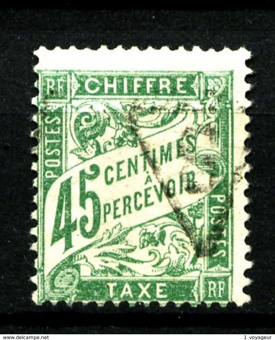 Taxe  36 - 45c Vert - Oblitéré - Très Beau - 1859-1959 Oblitérés