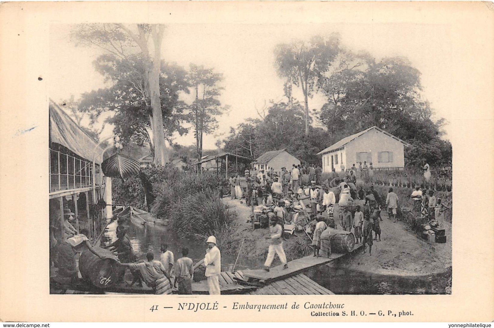 Gabon / Topo - 35 - N Djolé - Embarquement De Caoutchouc - Gabon