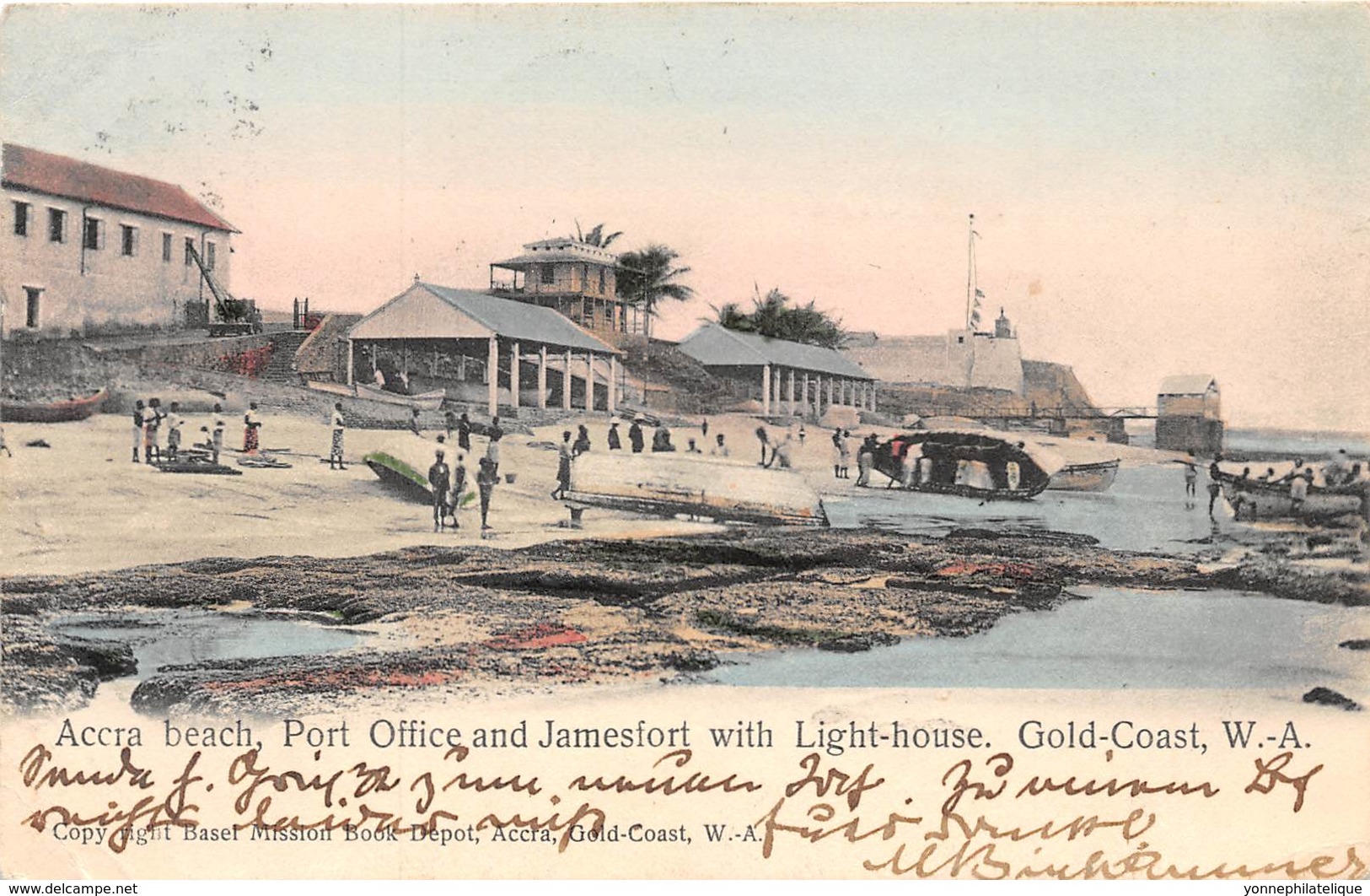 Ghana / Topo - Belle Oblitération - 13 - Accra Each - Port Office And Jamesfort With Light House - Ghana - Gold Coast