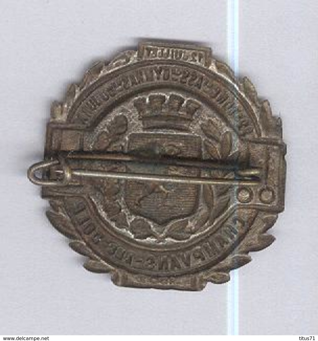 Badge 22ème Congrès Association De Gymnastique Du Jura - Champvans Les Dole - 12 Juillet 1925 - Professionnels / De Société