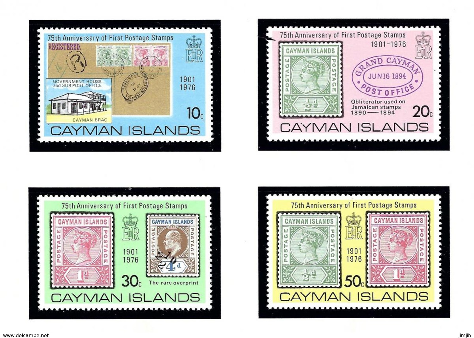 Cayman Is 368 71 MNH 1976 Stamps On Stamps - Cayman Islands