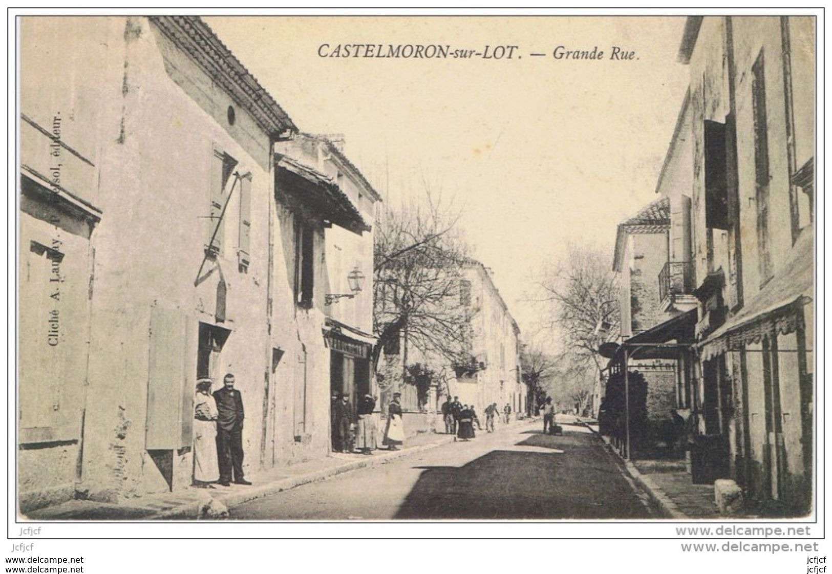 Cpa..47..CASTELMORON SUR LOT..GRANDE RUE.. ANIMEE..A VOIR - Autres & Non Classés