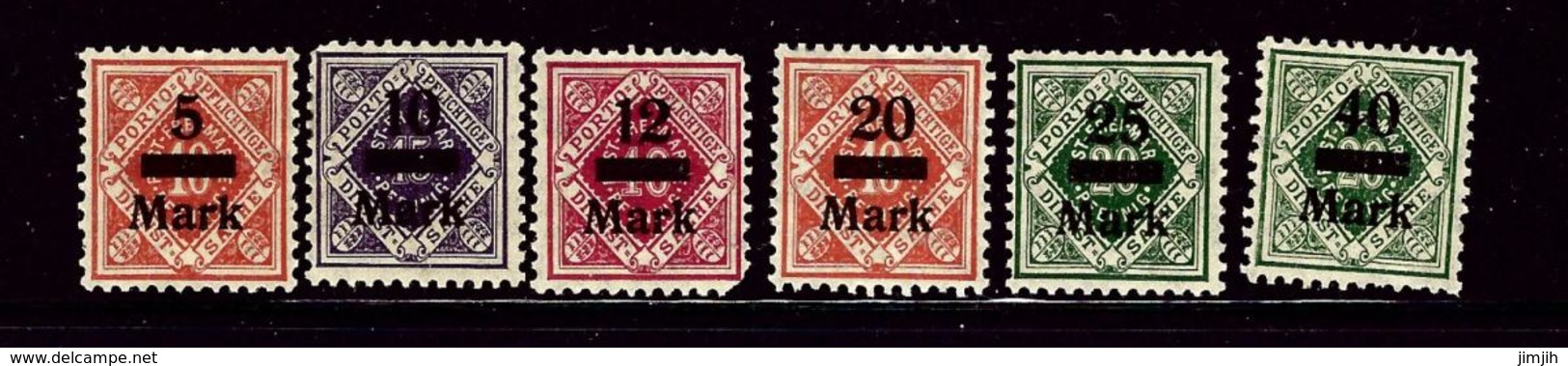 Ger States-Wurttemberg O64-69 MH 1923 Issues Short Corner Perf - Other & Unclassified