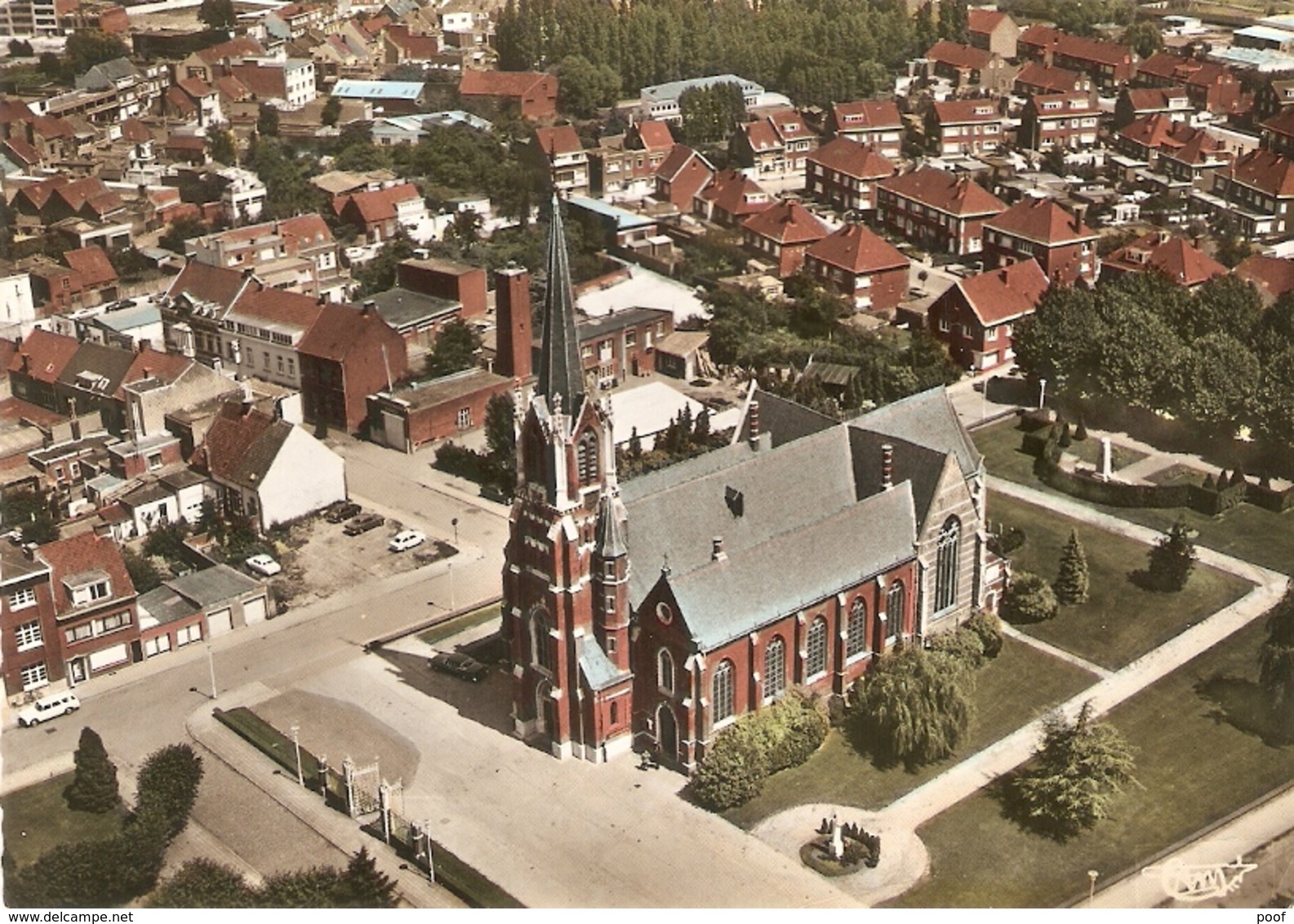 Schoten : Luchtopname --- Kerk St. Cordula - Schoten