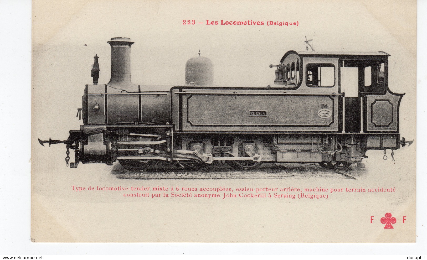 LES LOCOMOTIVES  (Belgique) Locomotive Tender Mixte Construite Par La S. Anonyme John Cockerill à Seraing  (Belgique). - Trains