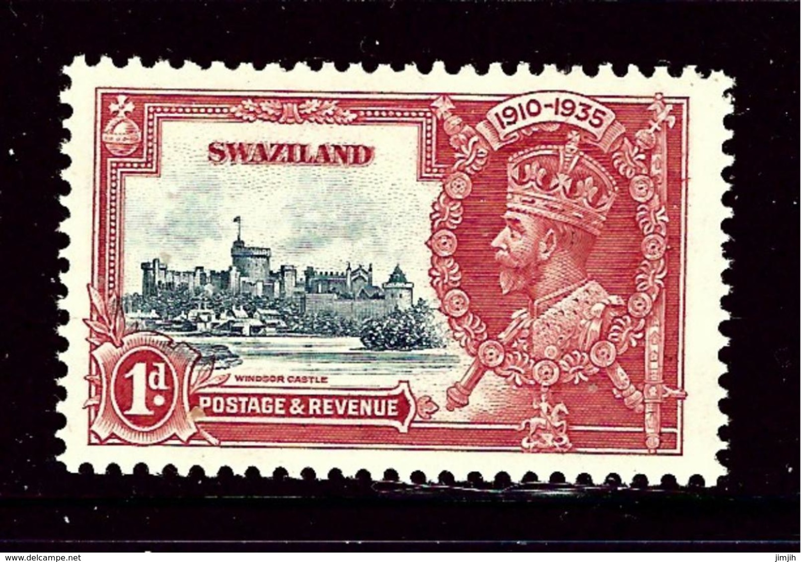 Swaziland 20 MH 1935 KGV Silver Jubilee - Swaziland (1968-...)