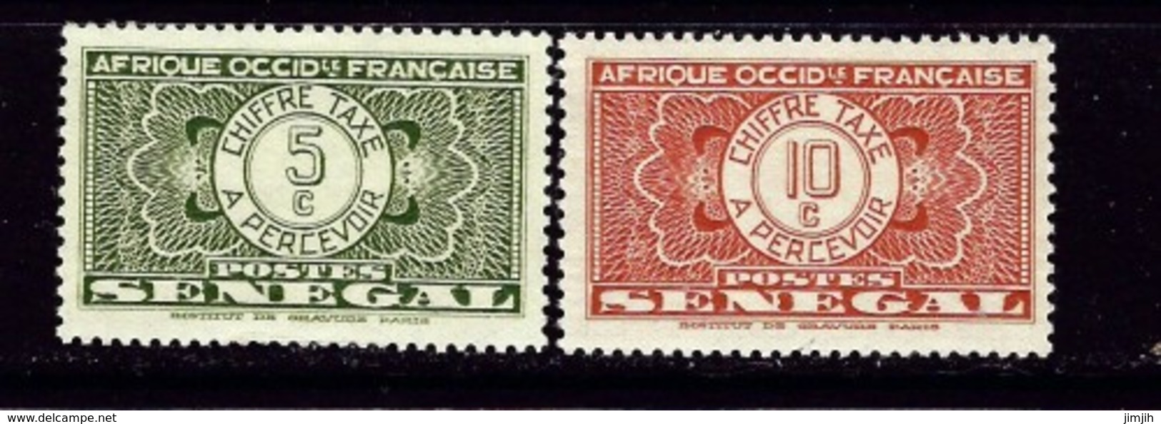 Senegal J22-23 Hinged 1935 Issues - Sénégal (1960-...)