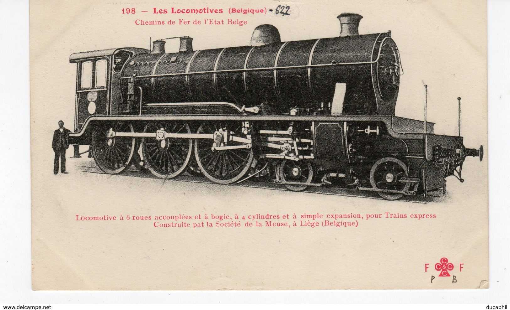 LES LOCOMOTIVES  (Belgique) Locomotive Pour Trains Express Construite Par La S. De La Meuse à Liège  (Belgique). - Eisenbahnen