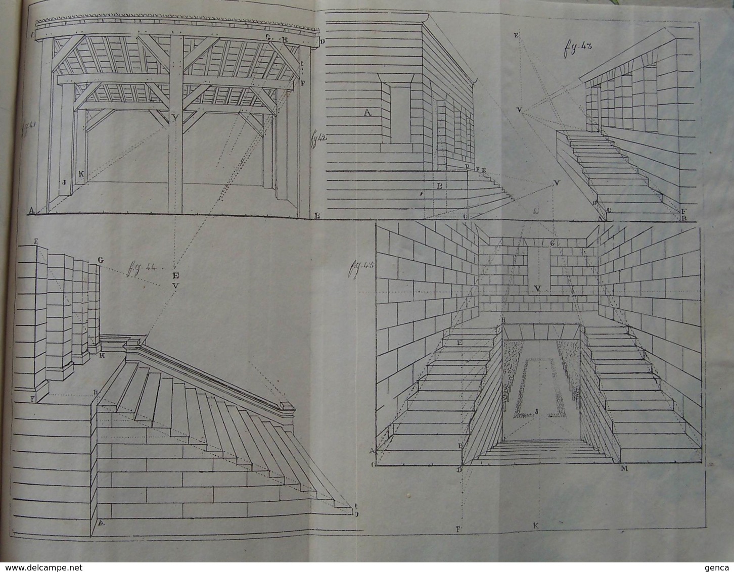 Livre Manuscrit , Principes Dessin D'architecture Par Navlet ,professeur Ecole Normale Supérieure De Châlons Sur Marne - Architecture