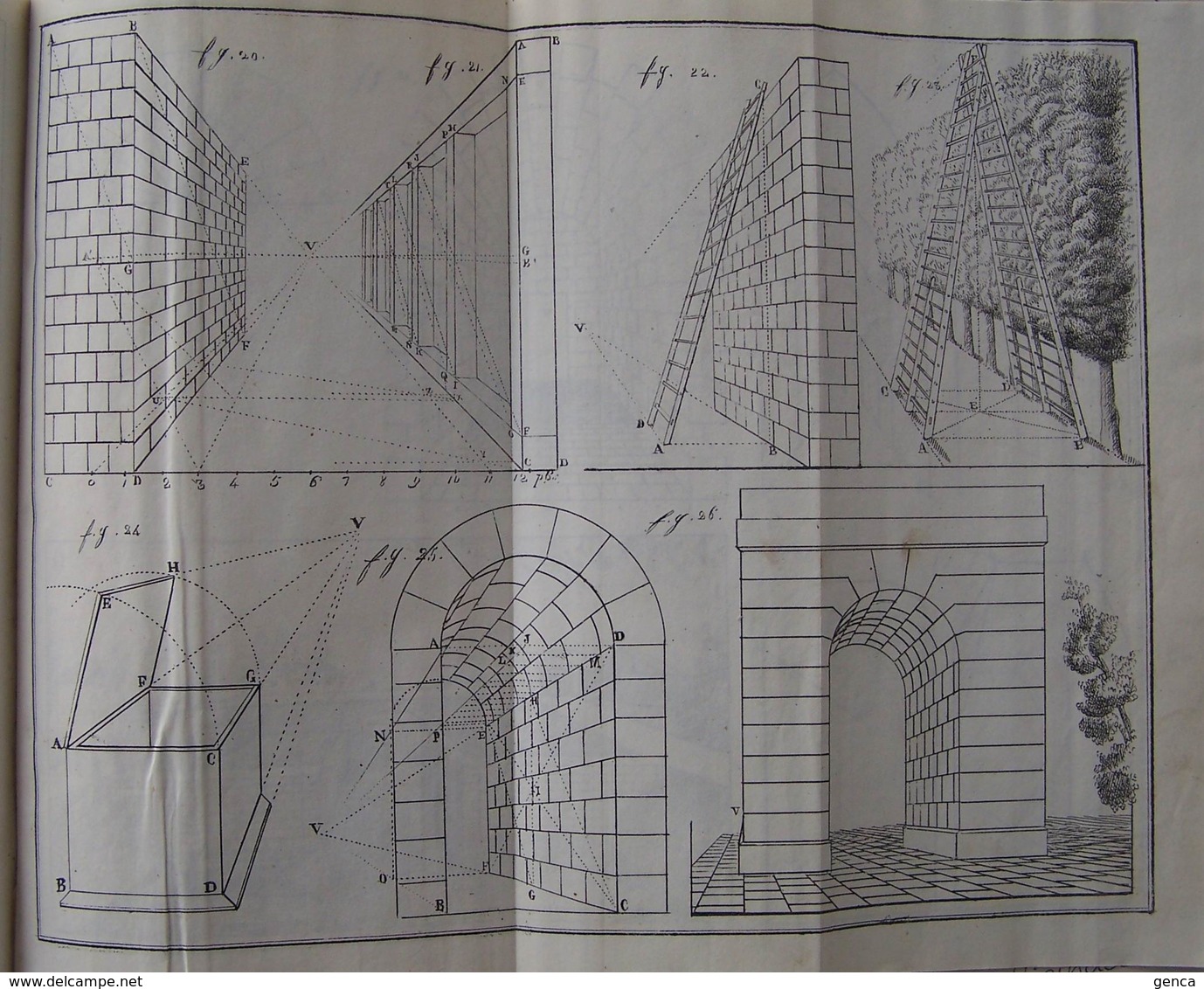 Livre manuscrit , Principes dessin d'architecture par Navlet ,professeur Ecole Normale Supérieure de Châlons sur Marne