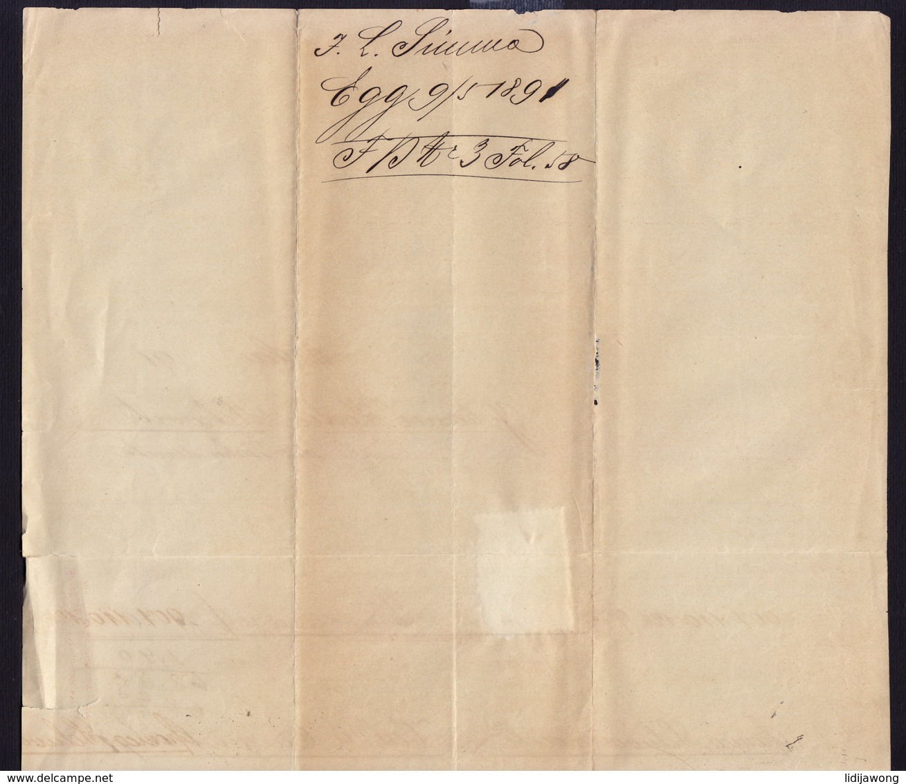 AUSTRIA - EGG VORARLBERG - J. L. SIMMA - INVOICE RECHNUNG FAKTURA 1891 (see Sales Conditions) - Autriche