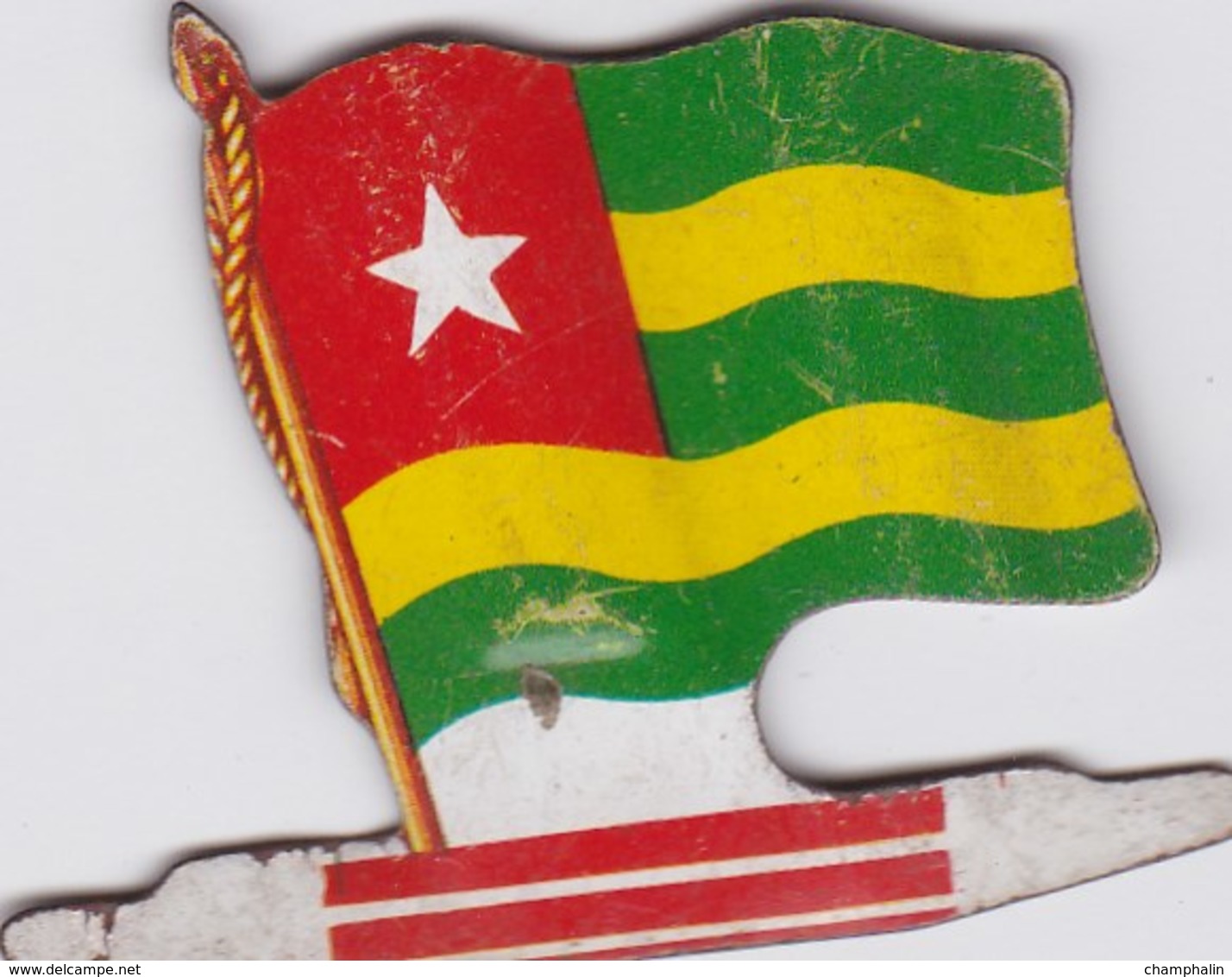 Figurine Publicitaire Biscuits L'Alsacienne Petit-Exquis - Drapeau - Togo - Années 60/70 - Tôle - Africorama - Autres & Non Classés