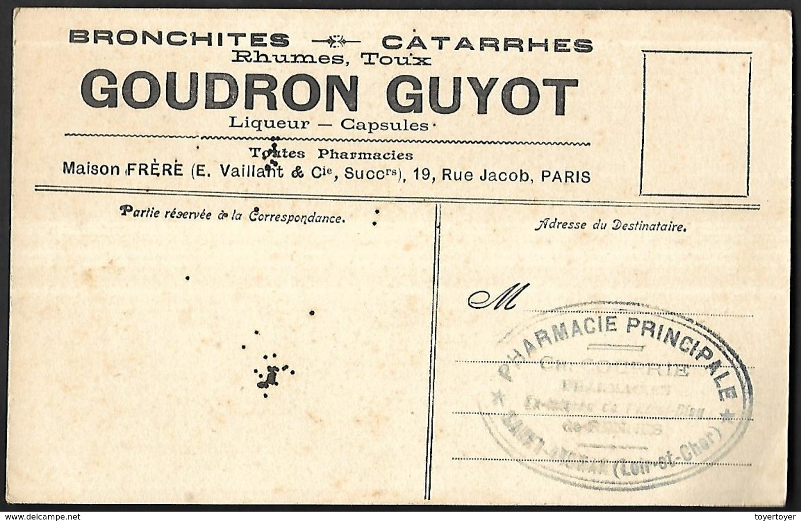 CP1010  CPSM  Carte Publicitaire Goudron Guyot - Autres & Non Classés