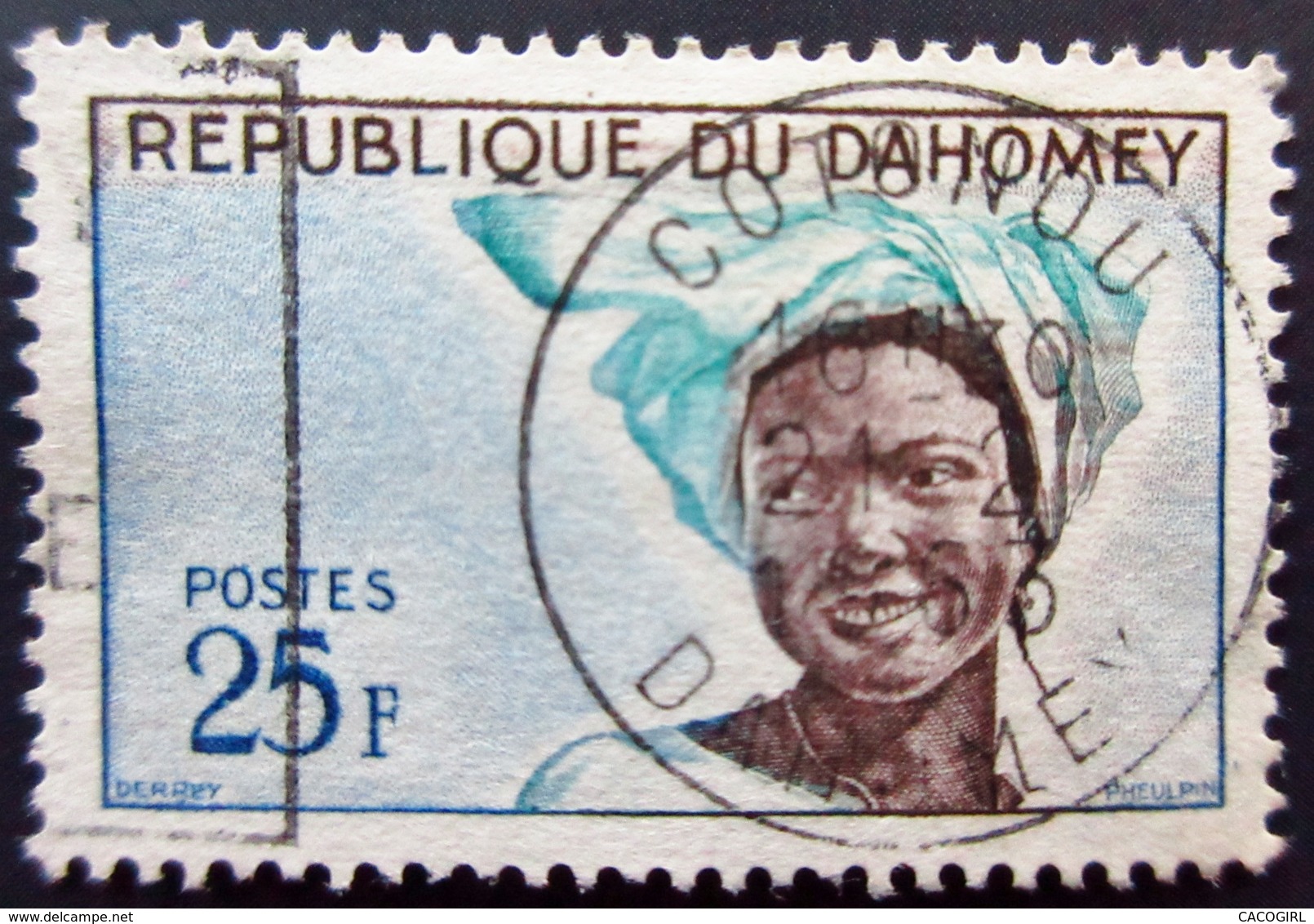 1960-1963  Dahomey Yt 155, Mi 172 .Village GANVIE  / Yt 177, Mi 205 Oblitération COTONOU . 2 Timbres 2 Scans - Bénin – Dahomey (1960-...)