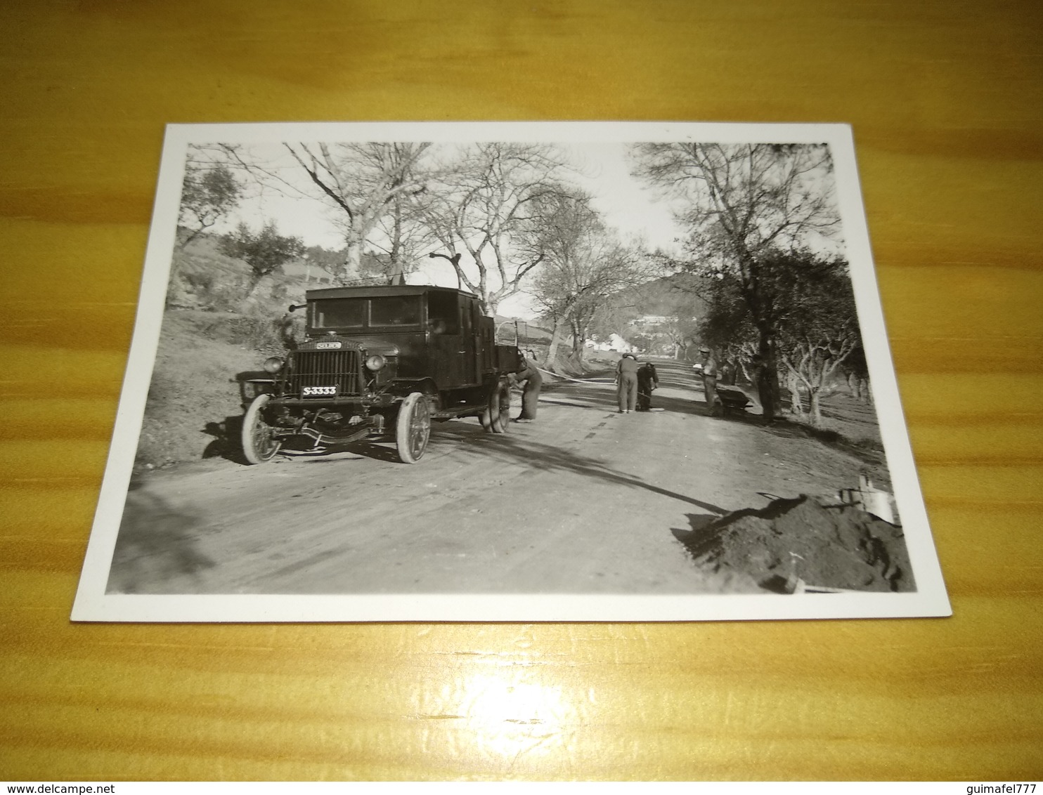 Photography, Fotografia Height 6cm X Width 8,5cm. "work Car For Road Tar? " - Autres & Non Classés