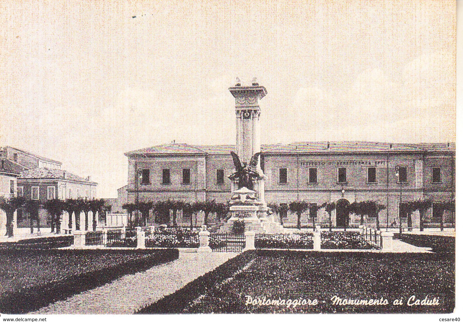 ITALIA - PORTOMAGGIORE (ferrara) - Monumento Ai Caduti, Anni 50 F. G. Opaca - 2018-4-269 - Ferrara