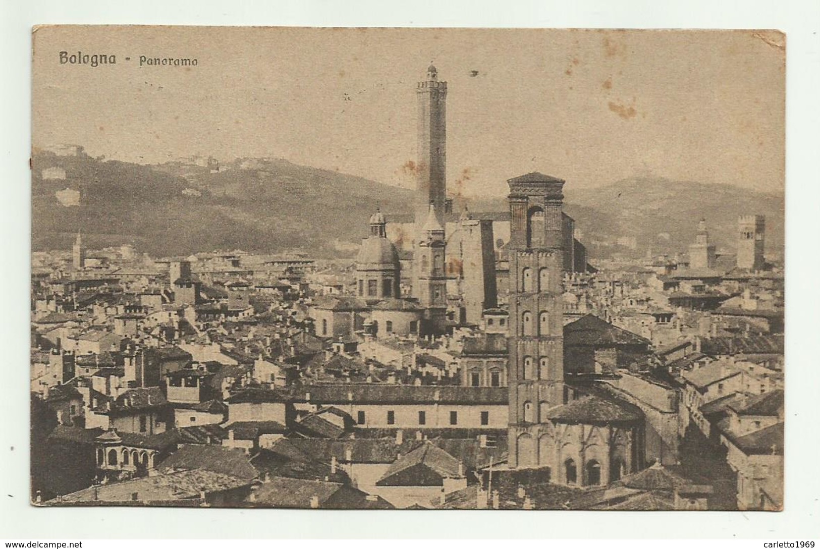 BOLOGNA - PANORAMA 1919 VIAGGIATA FP - Bologna