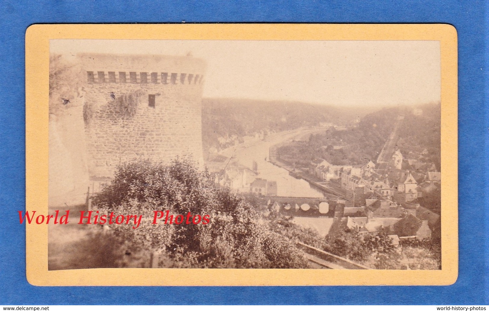 Photo Ancienne CDV Vers 1870 1880 - DINAN - Vue De La Ville - Photographe Gounouf - Bretagne Cotes D'Armor - Anciennes (Av. 1900)