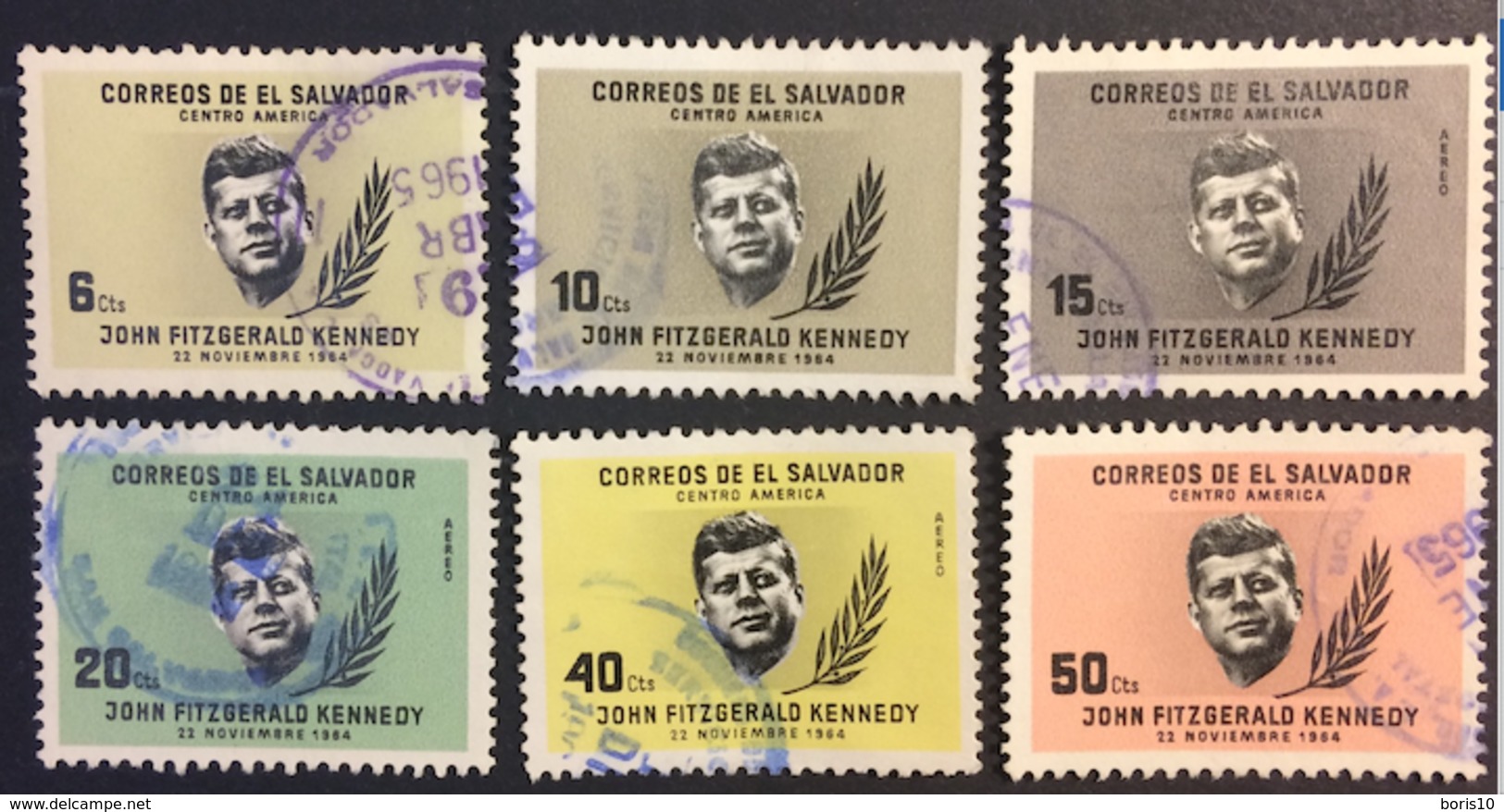 El Salvador Used 1964 Airmail - President Kennedy Commemoration - Salvador