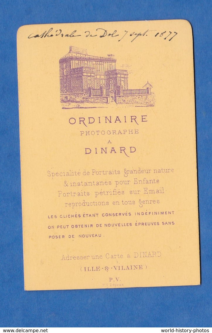 Photo Ancienne CDV - DOL De BRETAGNE Ille Et Vilaine - Intérieur De La Cathédrale - 1877 - Ordinaire Photographe Cancale - Anciennes (Av. 1900)