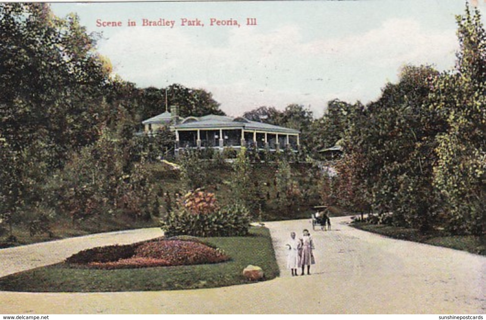 Illinois Peoria Scene In Bradley Park 1908 - Peoria