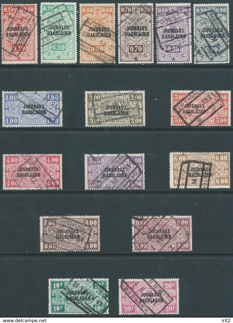 BELGIO  BELGIUM  BELGIE BELGIQUE - 1929 Revenue Stamps For Newspapers, All Values Used - Periódicos [JO]