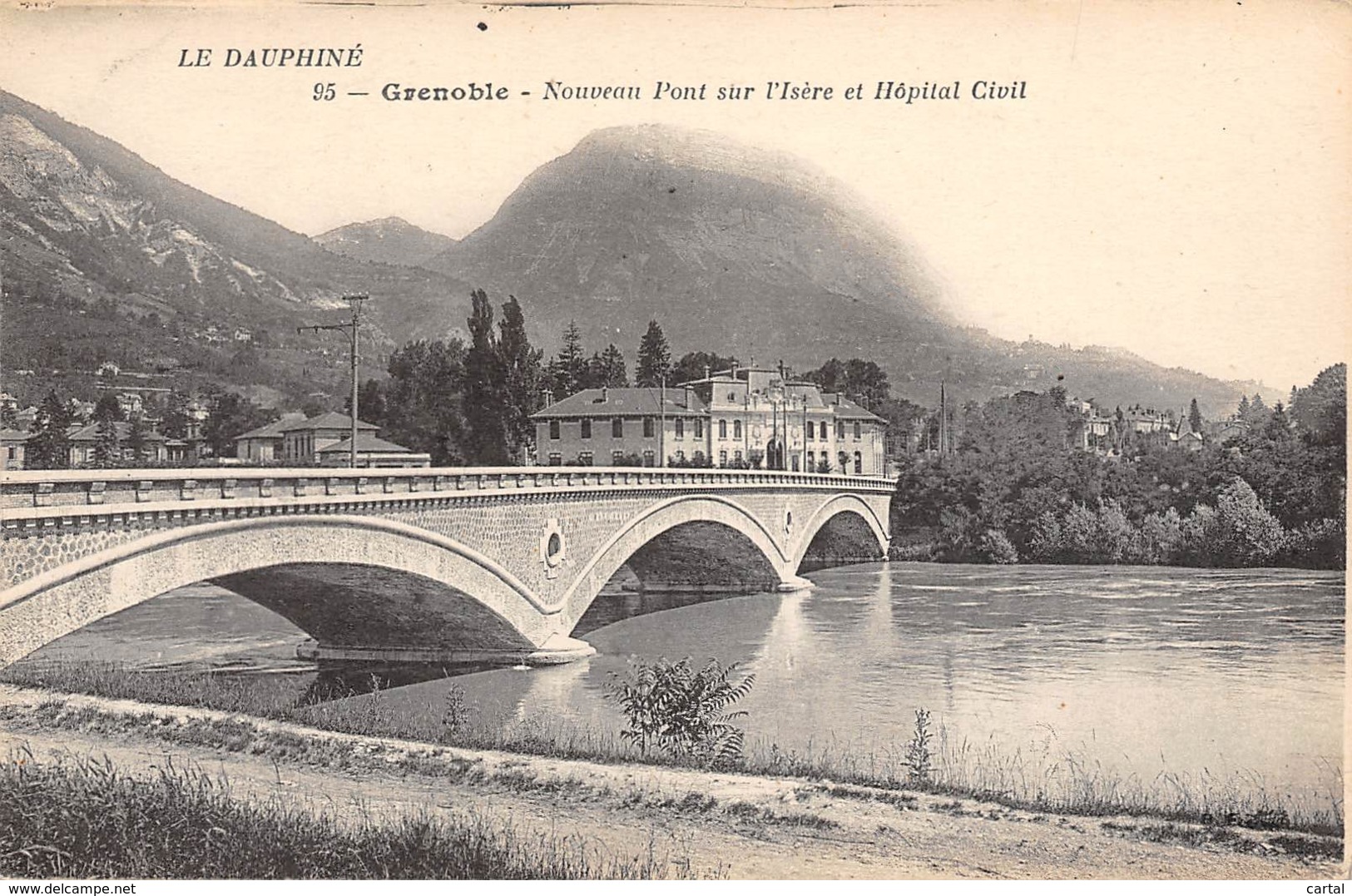 38 - GRENOBLE - Nouveau Pont Sur L'Isère Et Hôpital Civil - Grenoble