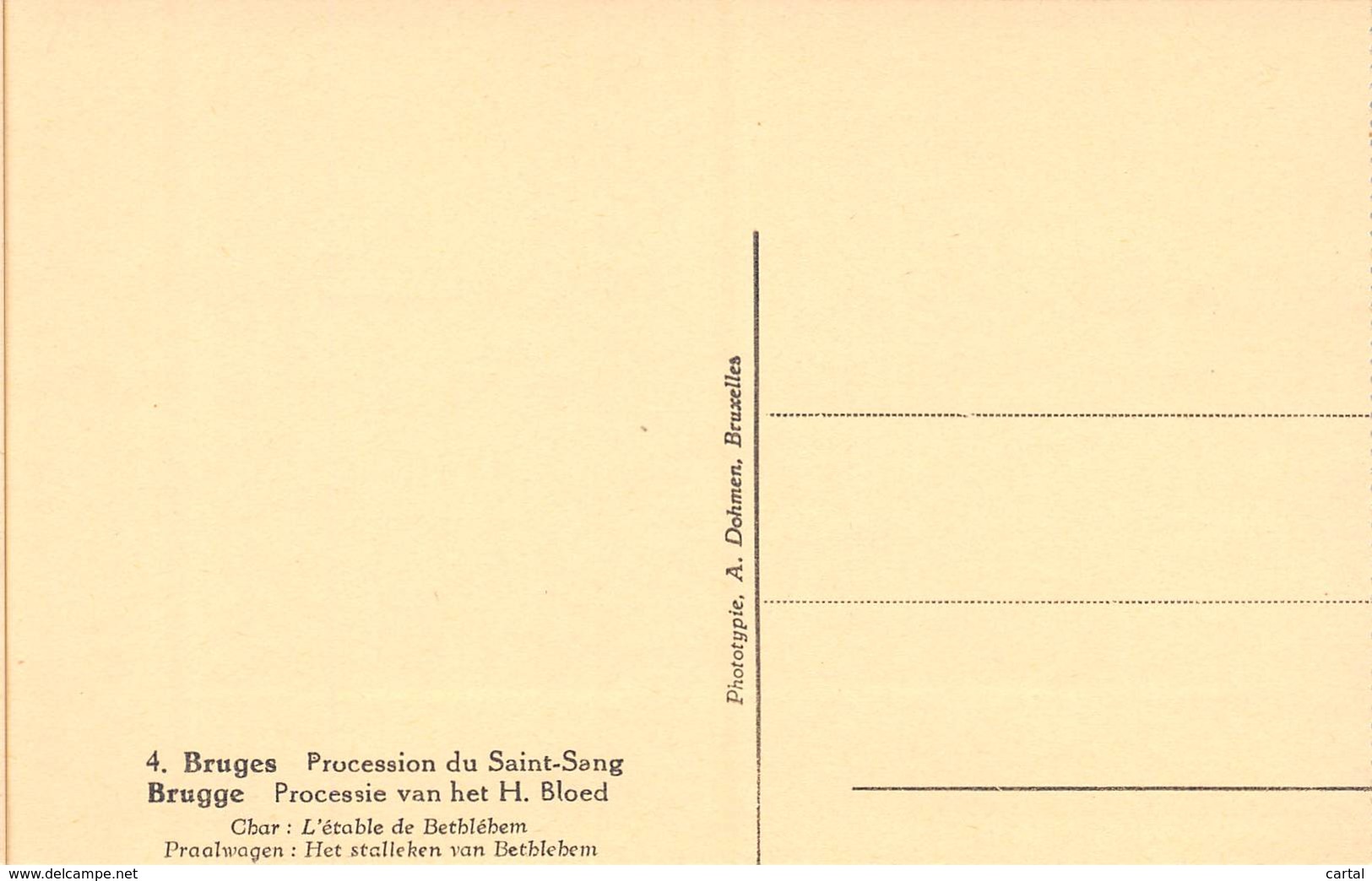 BRUGGE - Processie Van Het H. Bloed - Praalwagen : Het Stalleken Van Bethlehem - Brugge