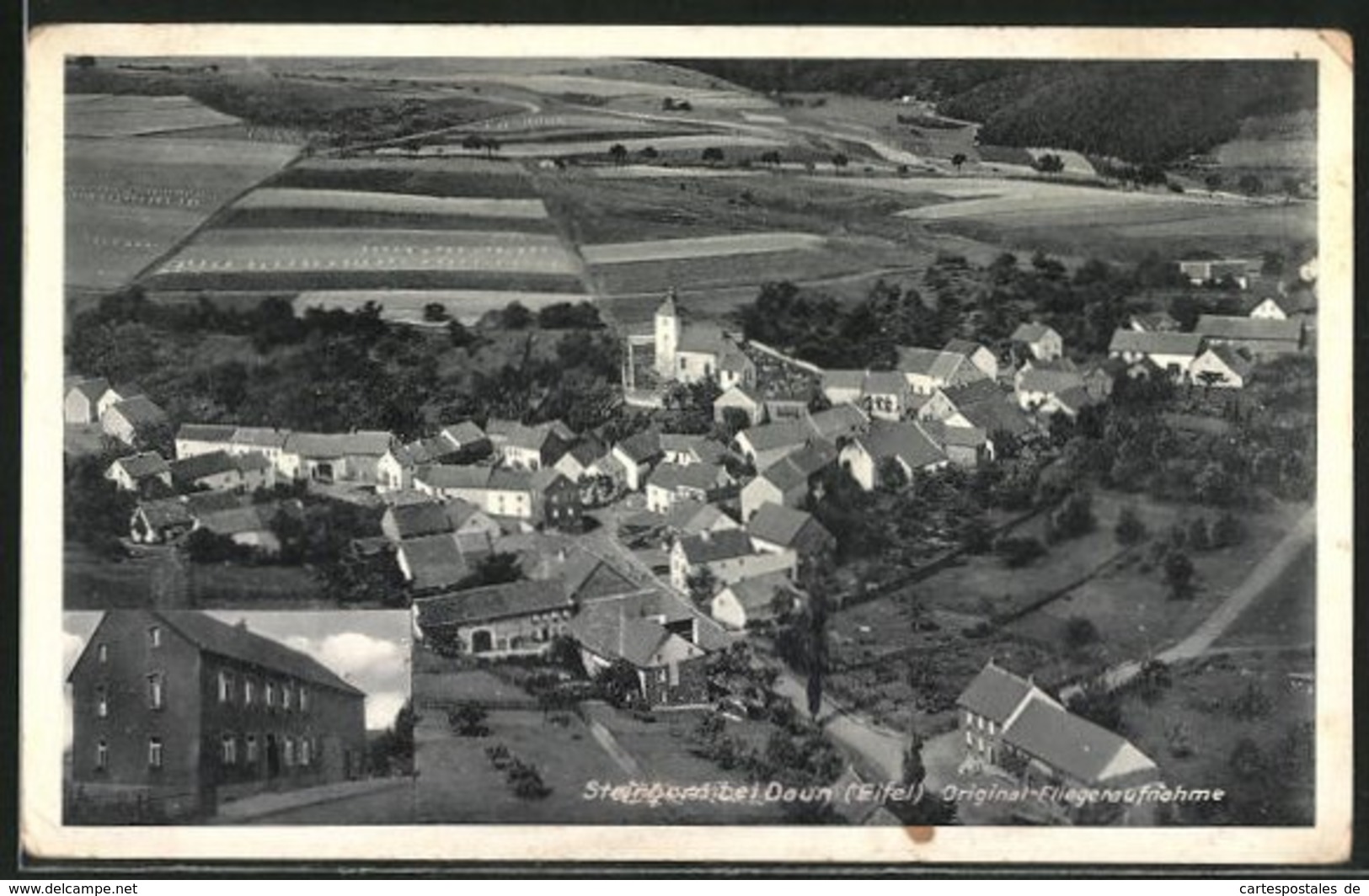 AK Steinborn / Eifel, Gebäudeansicht, Fliegeraufnahme Vom Dorf - Sonstige & Ohne Zuordnung