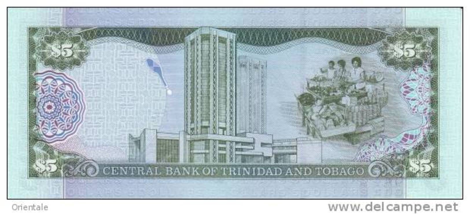 TRINIDAD & TOBAGO P. 42a 5 D 2002 UNC - Trinidad & Tobago