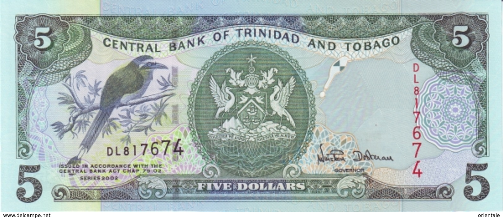 TRINIDAD & TOBAGO P. 42a 5 D 2002 UNC - Trinidad & Tobago