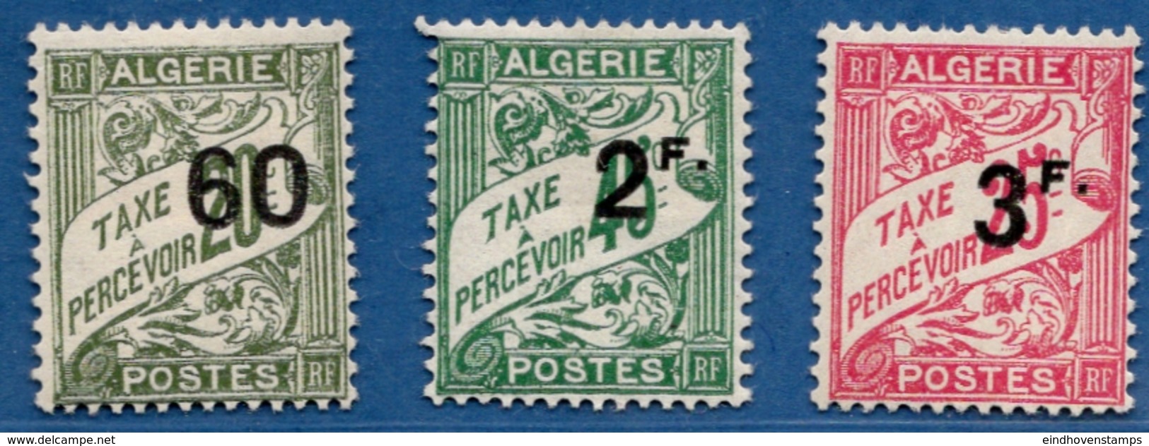 Algerie, 1926 Timbres-taxe  Surcharges 3 Val Avec Charnière,  MH Postage Dues, - Impuestos