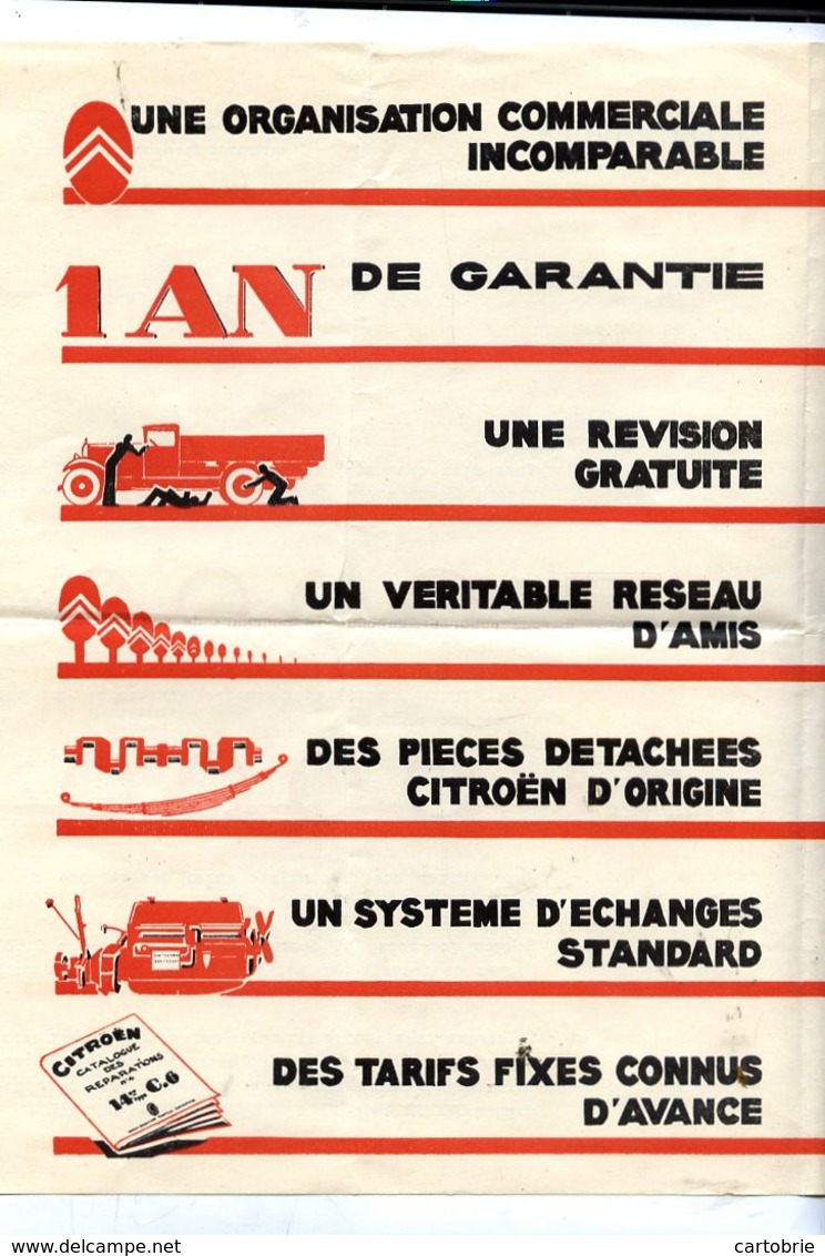 CITROËN - Lettre Publicitaire De 4 Pages - 1930 - Publicité - (3 Scans) - Passenger Cars