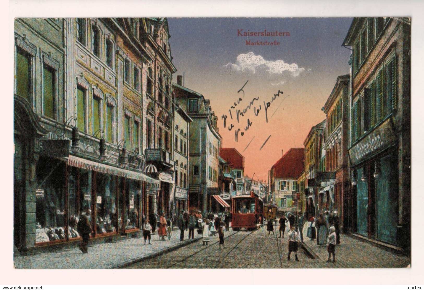 21468  Cpa KAISERSLAUTERN  : Marktstrasse ! 1919 !! Jolie Cpa Animée !! ACHAT DIRECT !! - Kaiserslautern