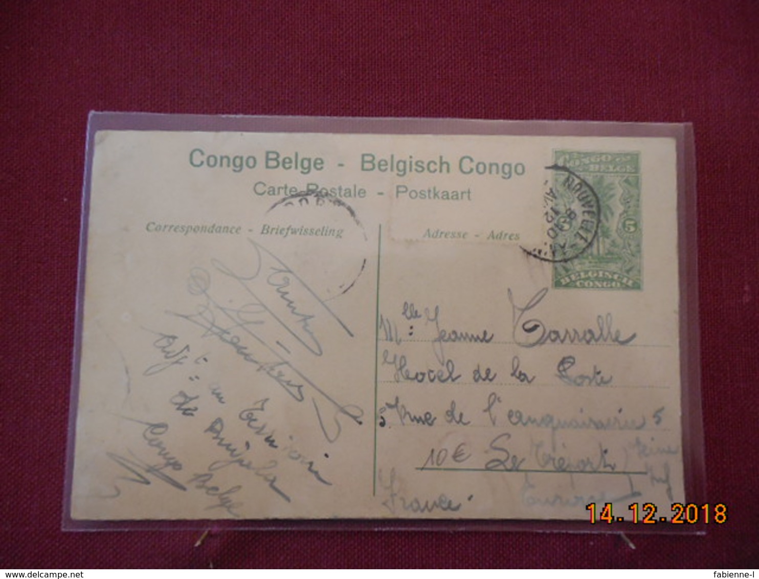 Carte Entier Postal Du Congo Belge - Brieven En Documenten