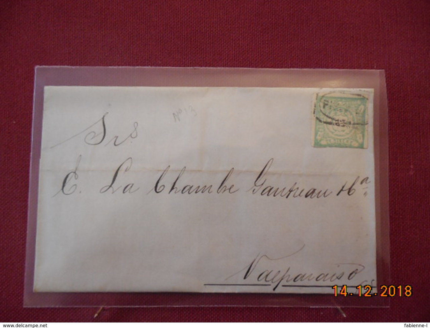 Lettre Du Perou De 1874 A Destination De Valparaiso - Peru