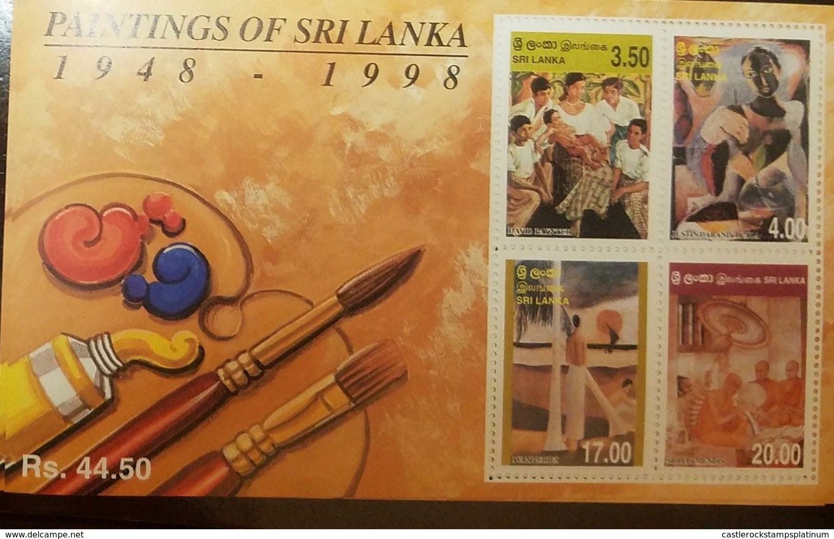 RO) 1999 SRI LANKA, DAVID PAYNTER -JUSTIN DARANIYAGALA-IVAN PERIES-SOTIAS MENDIS, PAINTINGS-BALANGODA ANANDA - Sri Lanka (Ceylon) (1948-...)