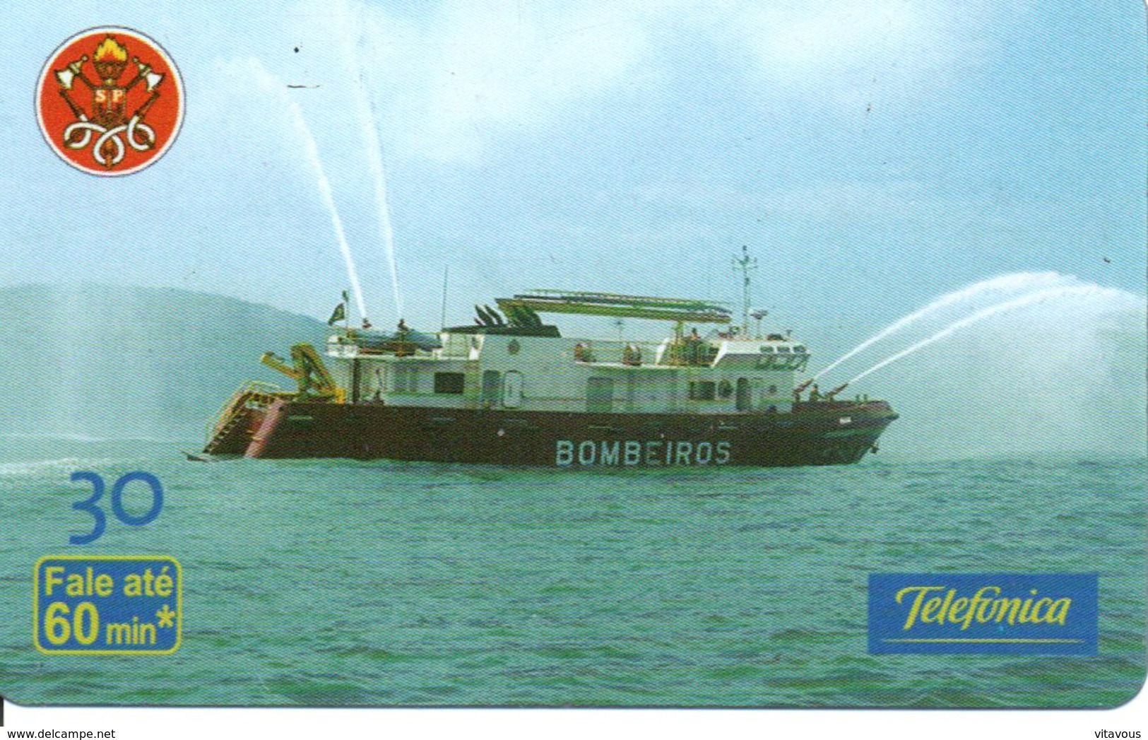 Pompier Fire Brigade Feuerwehr Bâteau Boat Télécarte Brésil  Phonecard (G 602) - Brésil