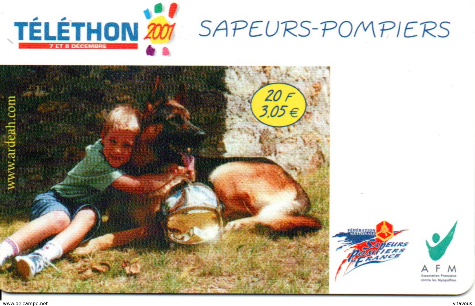 Pompier Fire Brigade Feuerwehr - Chien Dog Berger - Carte-forfait Téléphone Card LUXE (G 607) - Mobicartes (GSM/SIM)