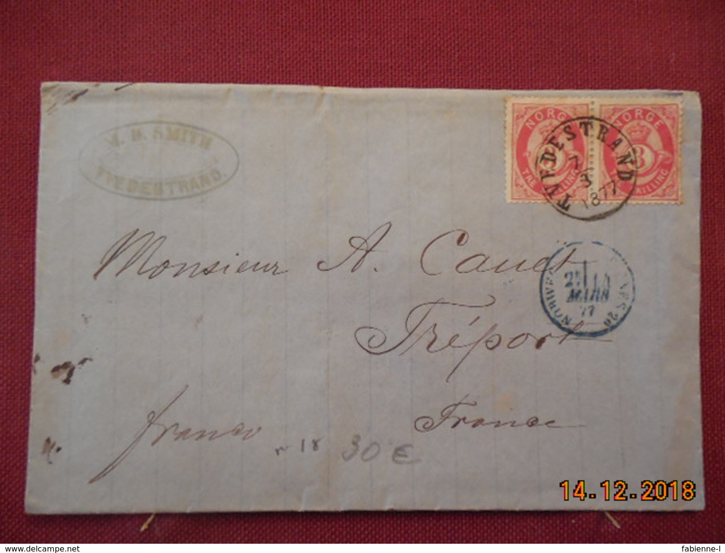 Lettre De Suede De 1877 Pour La France - Lettres & Documents