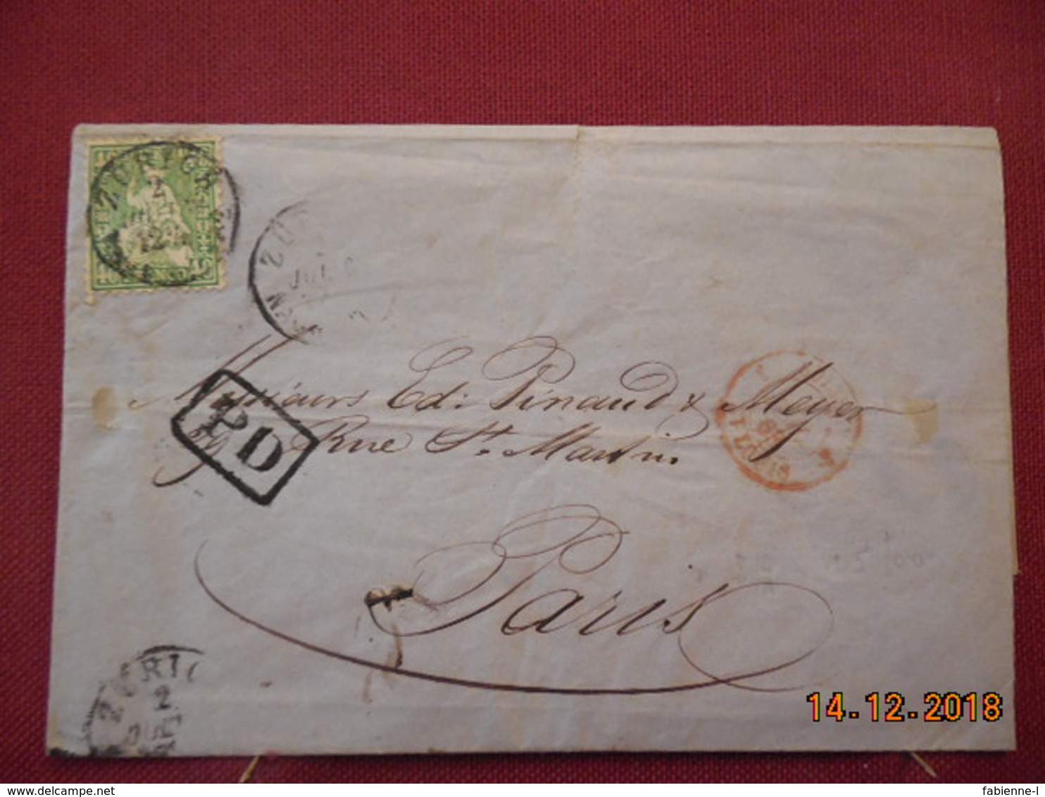 Lettre De Suisse De 1863 Pour La France - Lettres & Documents