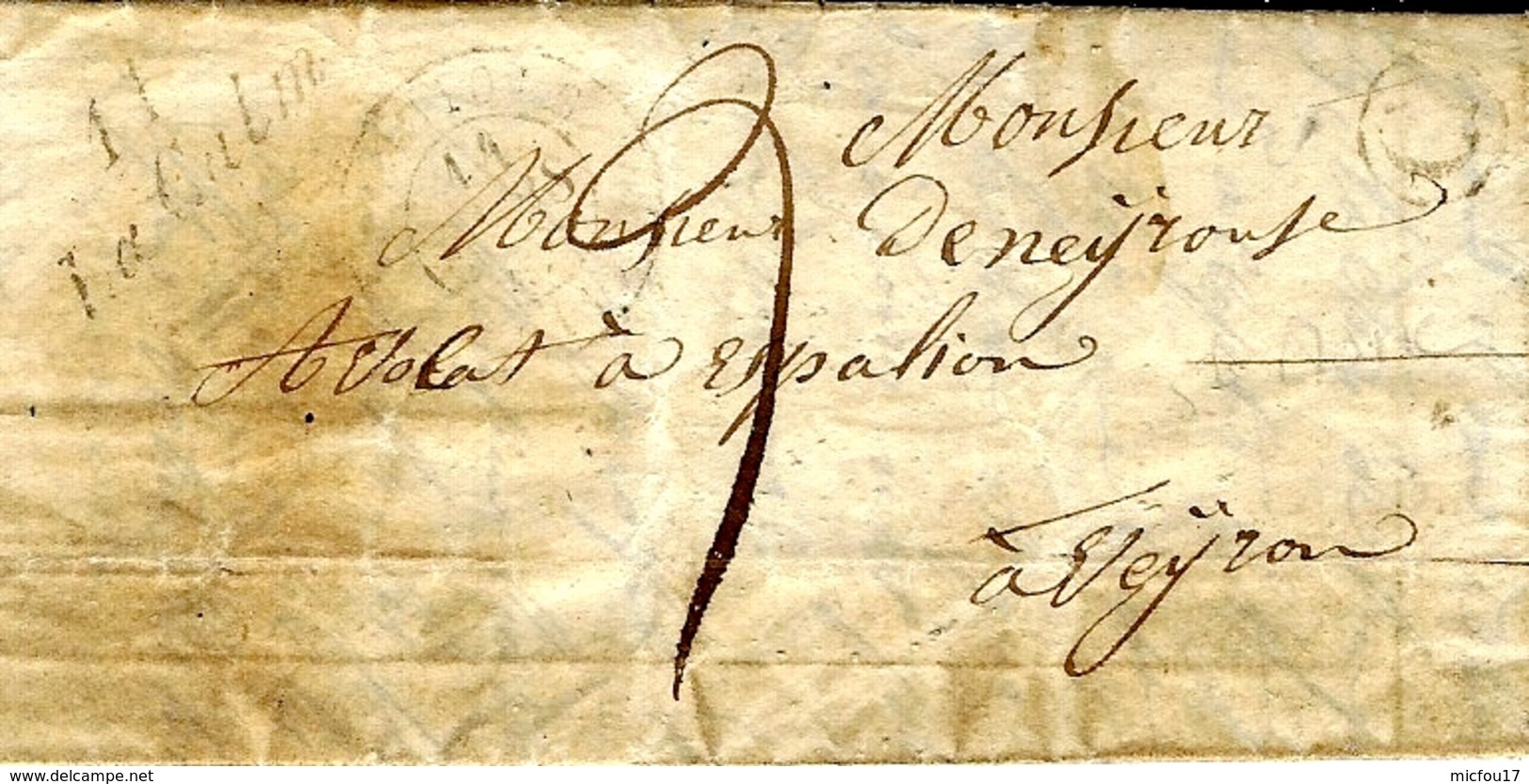 1847- Lettre Cursive 11 / La Calm ( Aveyron )  + C Boite Rurale De Ste Marie  Taxe 2 D - 1801-1848: Précurseurs XIX