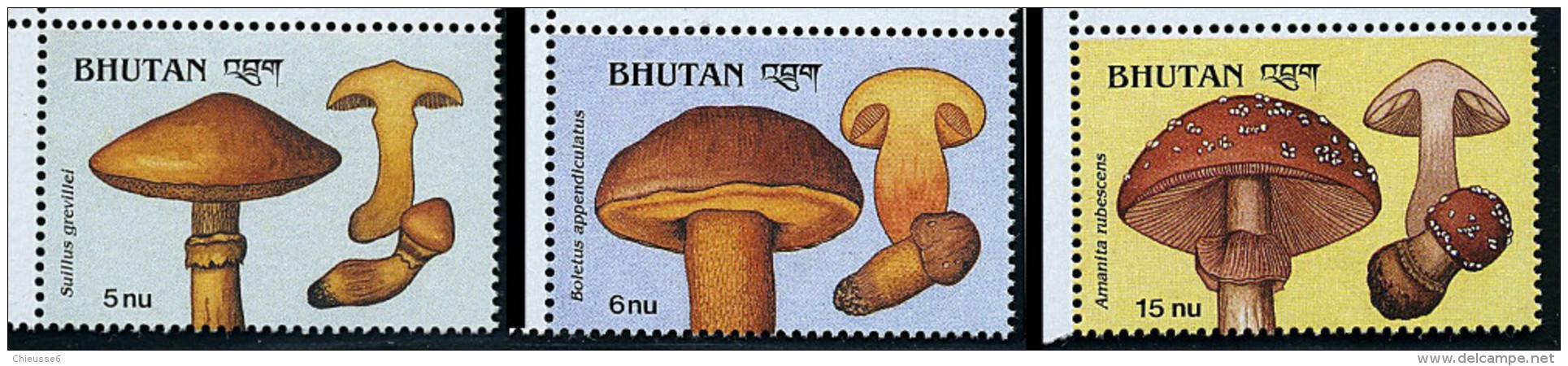 Bhoutan ** N° 859 à 861 - Champignons (lot 20) (19 P19) - Bhoutan