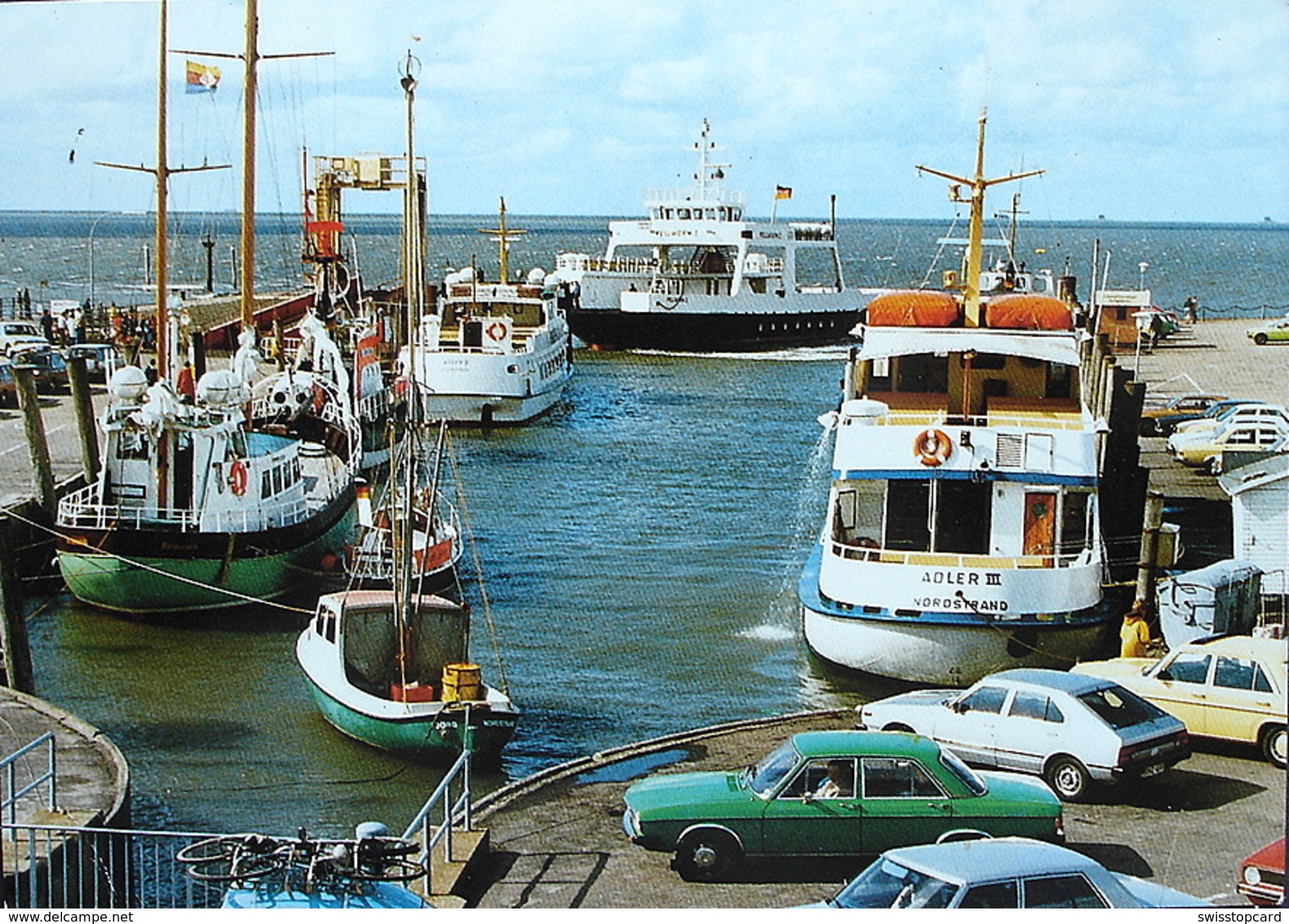 STRUCKLAHNUNGSHÖRN Nordstrand Fähre Schiff Adler Auto Briefmarke Auto - Nordfriesland