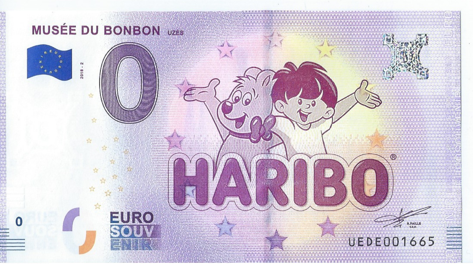 2018 BILLET TOURISTIQUE 0euros   Musee Du Bonbon    Dpt 30         Port 1.20    N° Aleatoire - Essais Privés / Non-officiels