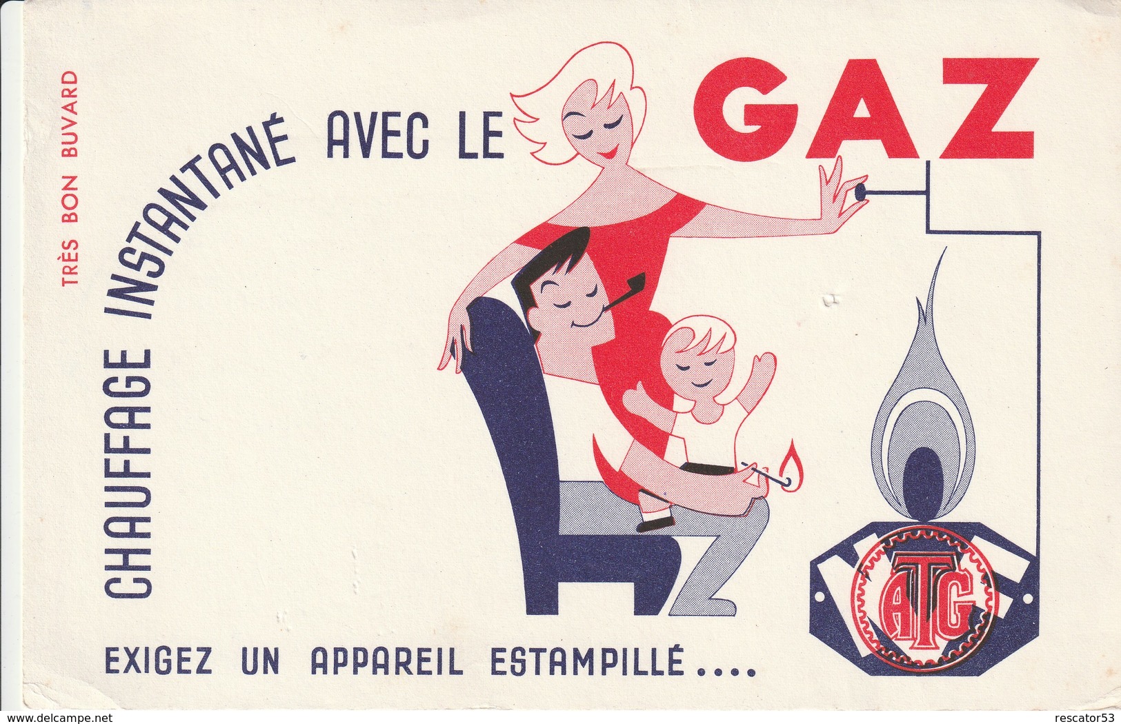 Rare Buvard Le Gaz - Autres & Non Classés