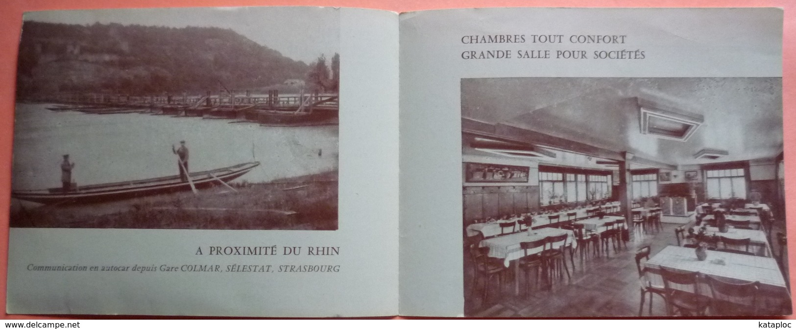 DEPLIANT PUBLICITAIRE MARCKOLSHEIM - 67 - HOTEL RESTAURANT A L' AIGLE - PLUSIEURS SCANS - Pubblicitari