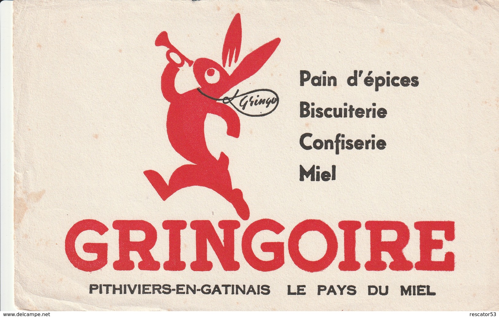 Rare Buvard Gringoire Pain D'épices ,biscuiterie,confiserie,miel - Autres & Non Classés