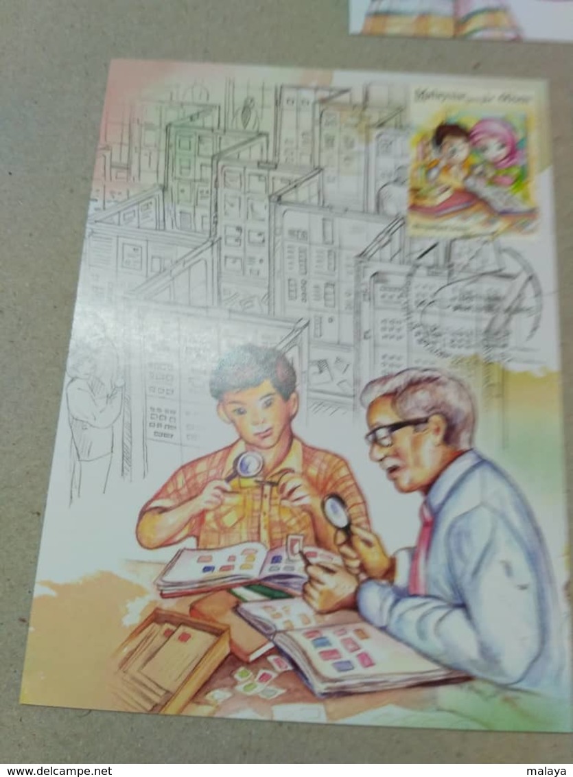 Malaysia Stamp Week Malaysian Lifestyles II 2018 With Stamp Stamp Collecting Hobby Maxicard  Official - Malaysia (1964-...)